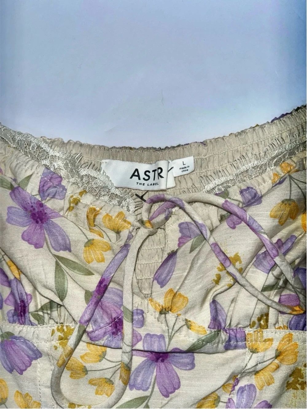 ASTR the Label Milkmaid Floral Dress (Size: L) - Picture 7 of 7